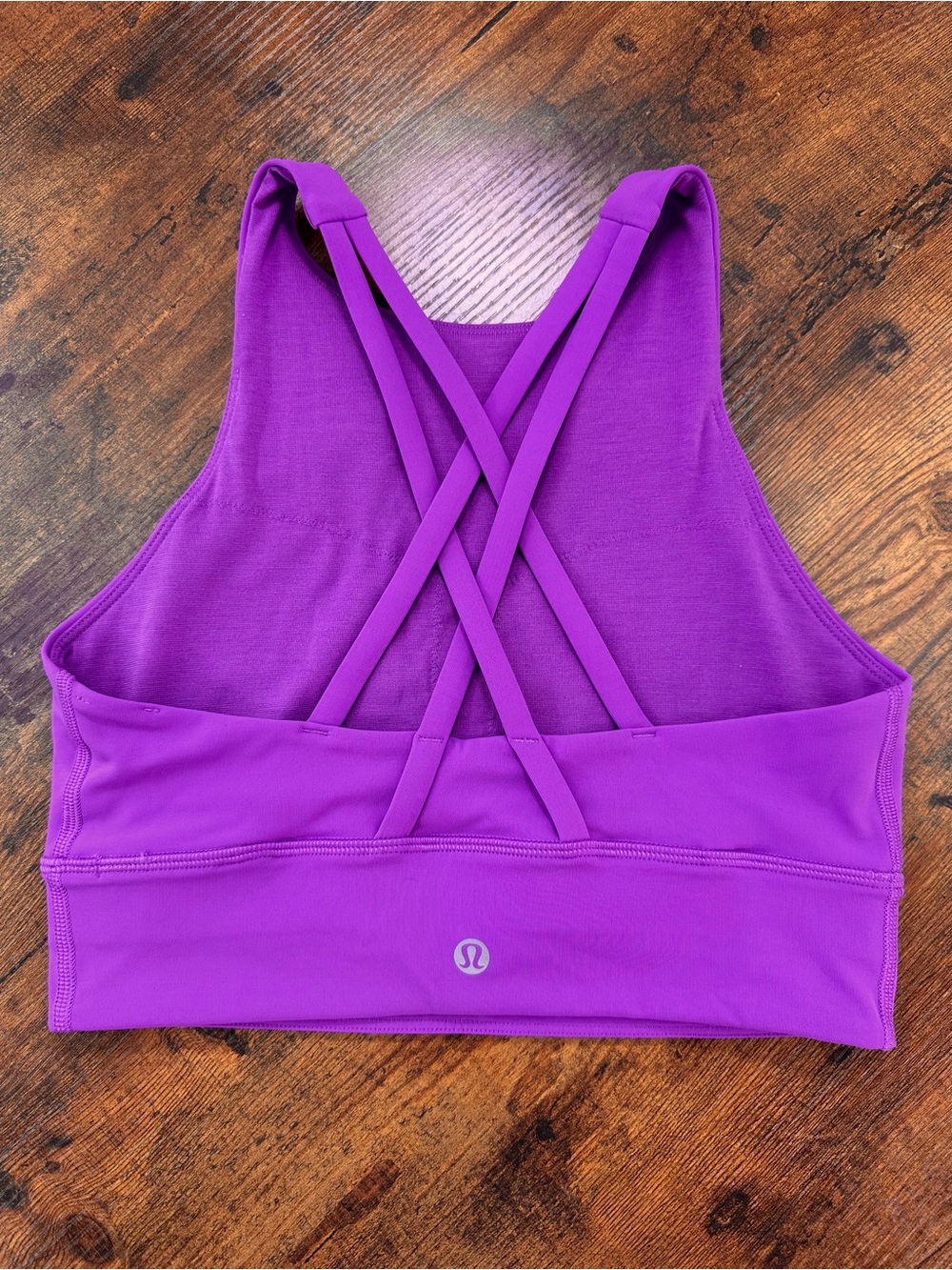 Lululemon Energy High-Neck Longline Tough Bra B-D Cups, Moonlit Magenta, 6 - Picture 10 of 16